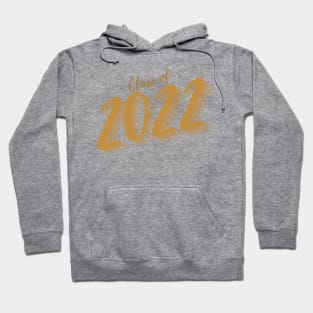 Class Of 2022. Simple Typography Gold Graduation 2022 Design. Hoodie